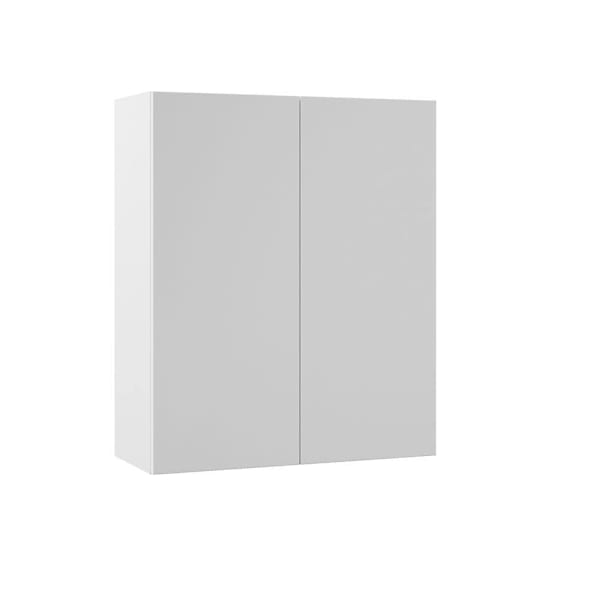 Hampton Bay Designer Series Edgeley 30" W x 12" D x 36" H Assembled Slab Wall Cabinet, White