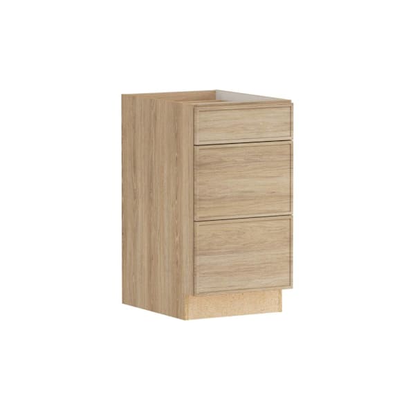 Hampton Bay Designer Series Renly 18" W x 24" D x 34.5" H Assembled Slim Shaker Drawer Base Cabinet, Sandstone