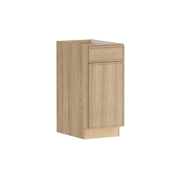 Hampton Bay Designer Series Renly 15" W x 24" D x 34.5" H Assembled Slim Shaker Base Cabinet, Sandstone