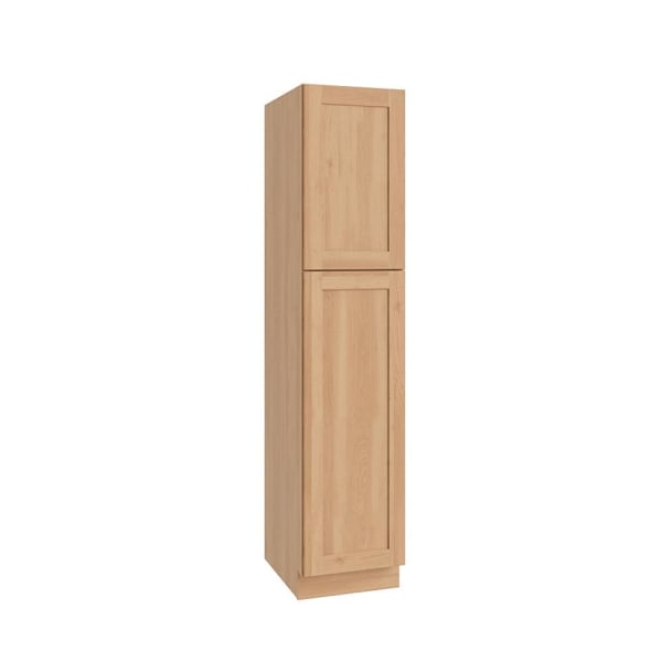 CNC Cabinetry Luxor 2 Single Left Door Cabinet, 18"W x 90"H x 24"D, Harvest