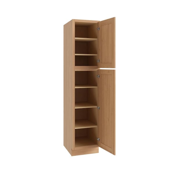 CNC Cabinetry Luxor 2 Single Door Cabinet, 18"W x 96"H x 24"D, Harvest
