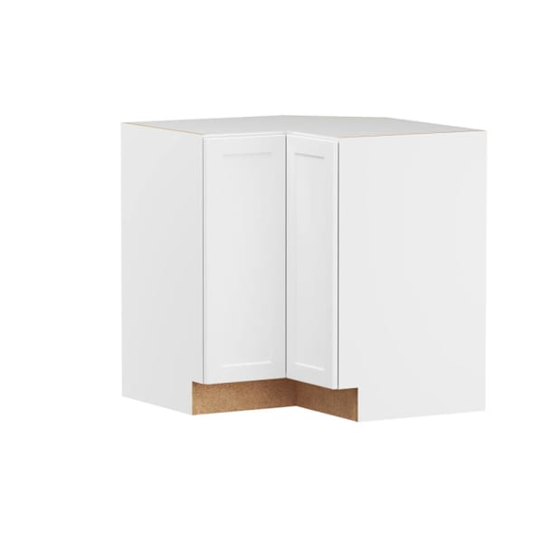 Hampton Bay Designer Series Melvern 36" W x 24" D x 34.5" H Assembled Shaker Lazy Susan Corner Base, White