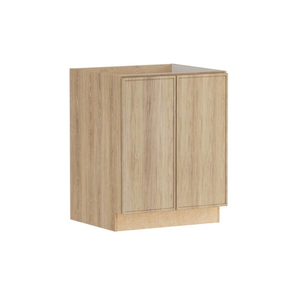 Hampton Bay Designer Series Renly 27" W x 24" D x 34.5" H Assembled Slim Shaker Full Height Base Cabinet, Sandstone