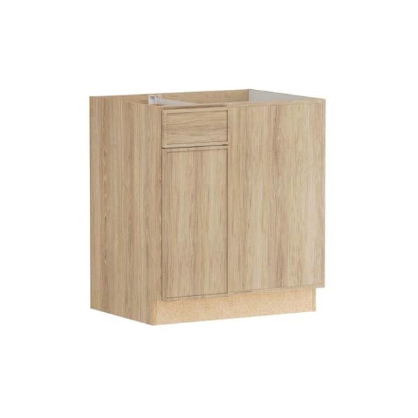Hampton Bay Designer Series Renly 30" Wx 24" D x 34.5" H Assembled Slim Shaker Blind Base Cabinet, Sandstone