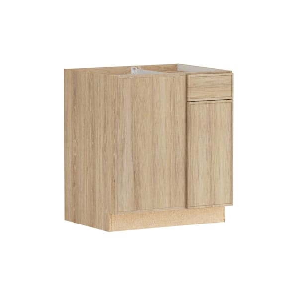 Hampton Bay Designer Series Renly 30" W x 24" D x 34.5" H Assembled Slim Shaker Blind Base Cabinet, Sandstone