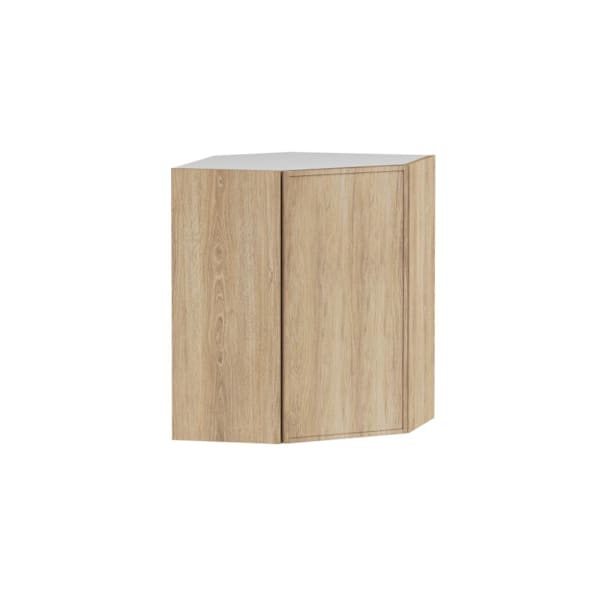 Hampton Bay Designer Series Renly 24" W x 12" D x 30" H Assembled Slim Shaker Corner Cabinet, Sandstone