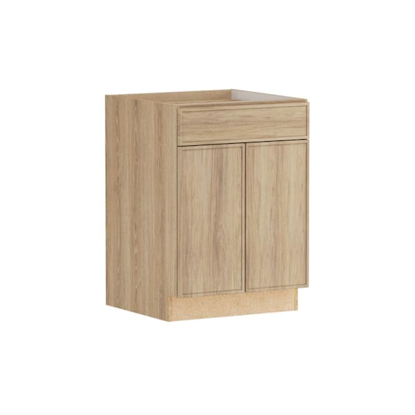 Hampton Bay Designer Series Renly 24" W x 24" D x 34.5" H Assembled Slim Shaker Base Cabinet, Sandstone