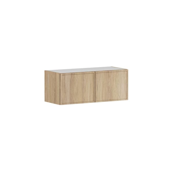 Hampton Bay Designer Series Renly 30" W x 12" D x 12" H Assembled Slim Shaker Wall Bridge Cabinet, Sandstone