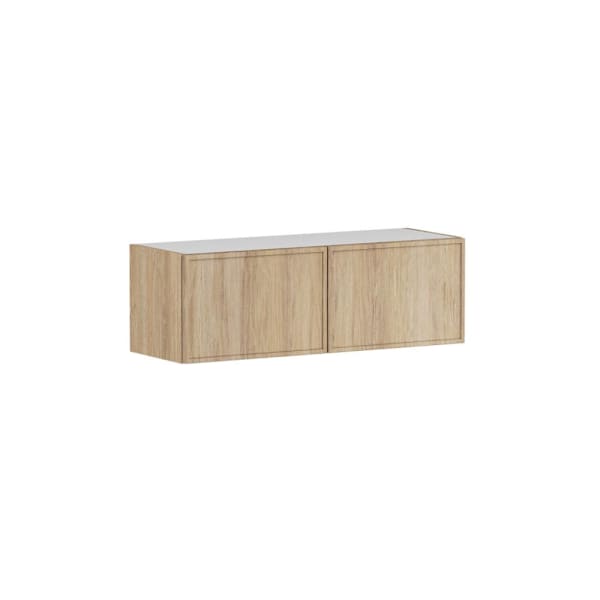 Hampton Bay Designer Series Renly 36" W x 12" D x 12" H Assembled Slim Shaker Wall Bridge Cabinet, Sandstone