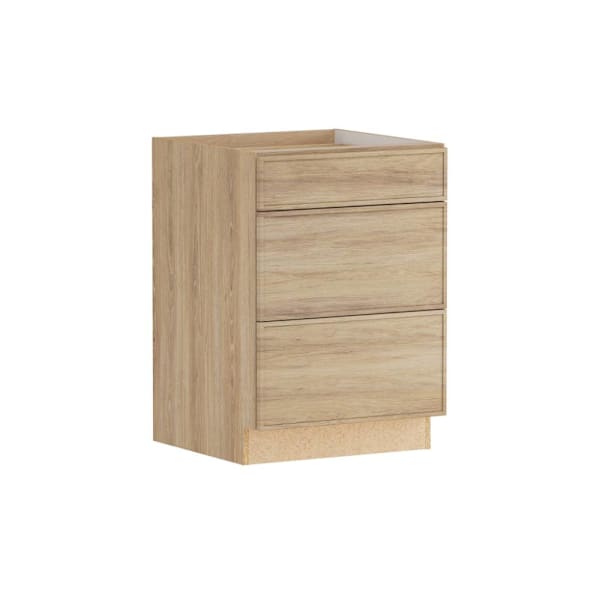 Hampton Bay Designer Series Renly 24" W x 24" D x 34.5" H Assembled Slim Shaker Drawer Base Cabinet, Sandstone