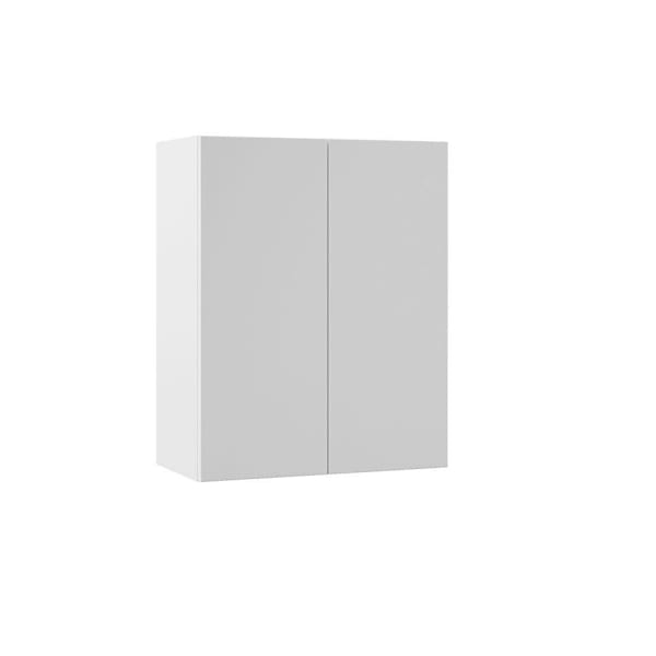 Hampton Bay Designer Series Edgeley 24" W x 12" D x 30" H Assembled Slab Wall Cabinet, White