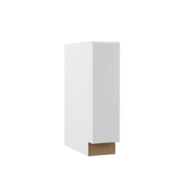 Hampton Bay Designer Series Edgeley 9" W x 24" D x 34.5" H Assembled Slab Full Height Base Cabinet, White