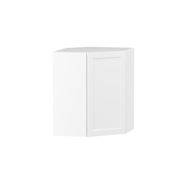 Hampton Bay Designer Series Melvern 24" W x 12" D x 30" H Assembled Shaker Corner Wall Cabinet, White