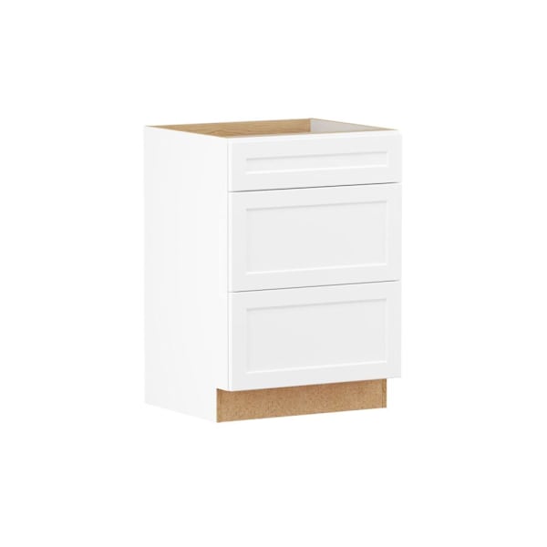 Hampton Bay Designer Series Melvern 24" W x 21" D x 34.5" H Assembled Shaker Vanity Base Cabinet, White