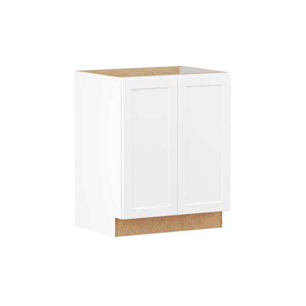 Hampton Bay Designer Series Melvern 27" W x 21" D x 34.5" H Assembled Shaker Vanity Base Cabinet, White