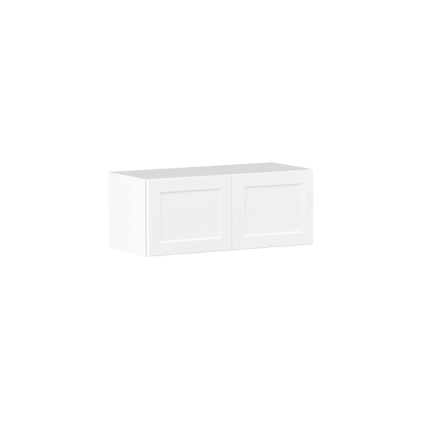 Hampton Bay Designer Series Melvern 30" W x 12" D x 12" H Assembled Shaker Wall Bridge Cabinet, White