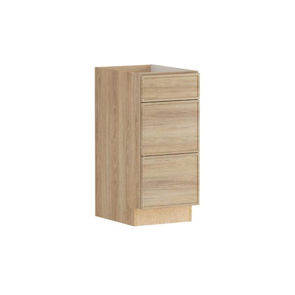 Hampton Bay Designer Series Renly 15" W x 21" D x 34.5" H Assembled Slim Shaker Vanity Drawer Base, Sandstone