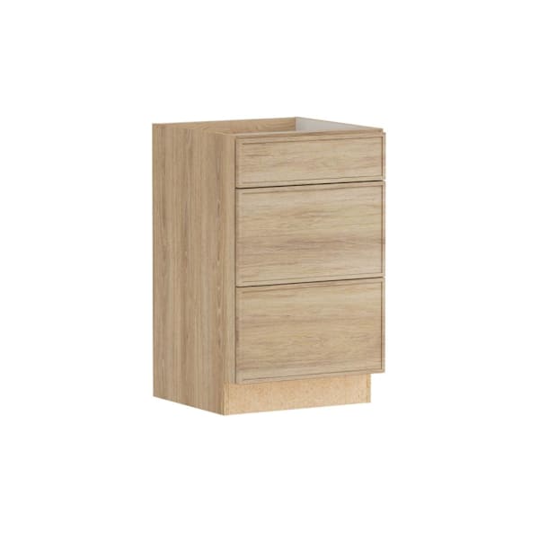 Hampton Bay Designer Series Renly 21" W x 21" D x 34.5" H Assembled Slim Shaker Vanity Drawer Base, Sandstone