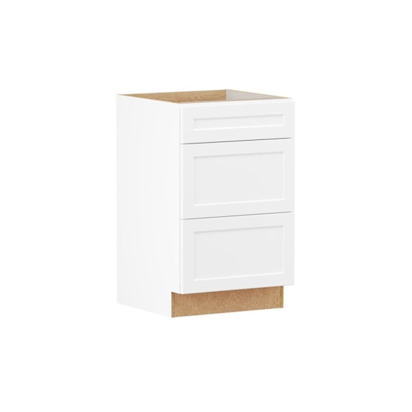 Hampton Bay Designer Series Melvern 21" W x 21" D x 34.5" H Assembled Shaker Vanity Drawer Base, White