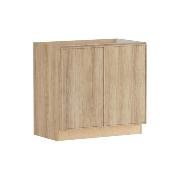 Hampton Bay Designer Series Renly 36" W x 21" D x 34.5" H Assembled Slim Shaker Vanity Base Cabinet, Sandstone