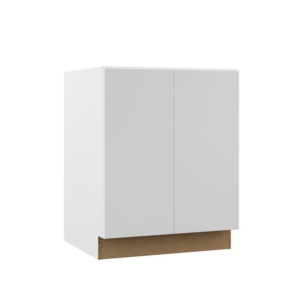 Hampton Bay Designer Series Edgeley 27" W x 24" D x 34.5" H Assembled Slab Full Height Door Cabinet, White