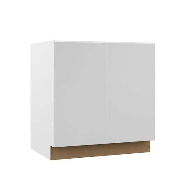 Hampton Bay Designer Series Edgeley 33" W x 24" D x 34.5" H Assembled Slab Full Height Door Cabinet, White