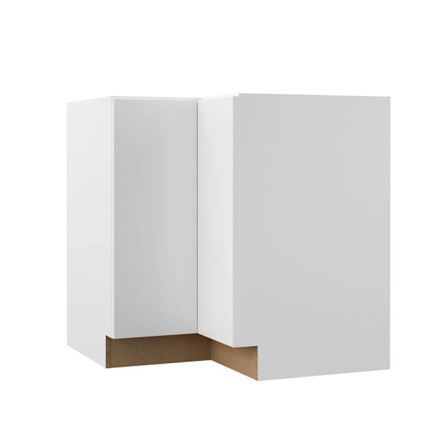Hampton Bay Designer Series Edgeley 36" W x 24" D x 34.5" H Assembled Slab Lazy Susan Base Cabinet, White