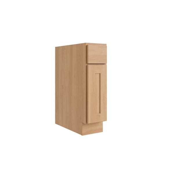 CNC Cabinetry Luxor Single Left Door Base Cabinet, 12"W, Harvest