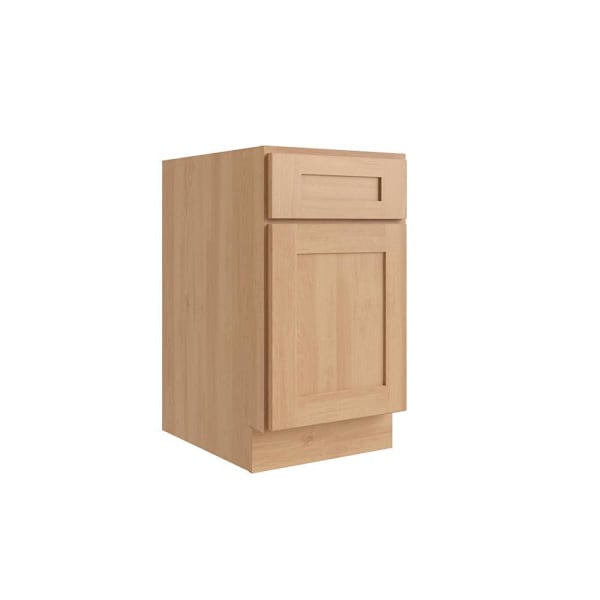CNC Cabinetry Luxor Single Left Door Base Cabinet 1 Pull Out 5 Piece 15" Harvest