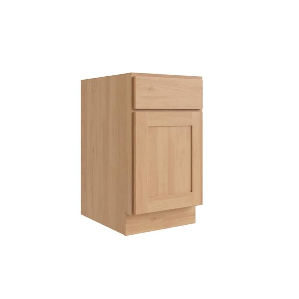 CNC Cabinetry Luxor Single Left Door Base Cabinet, 2 Pull Out, 18"W, Harvest