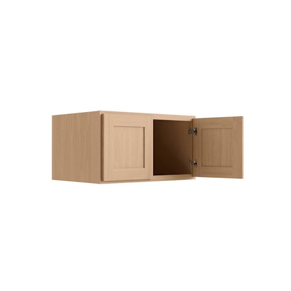 CNC Cabinetry Luxor Double Door Wall Cabinet 33"W x 18"H x 24"D, Harvest