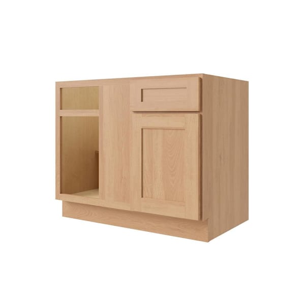 CNC Cabinetry Luxor Single Left Door Blind Base Cabinet, 5 Piece, 42"W, Harvest