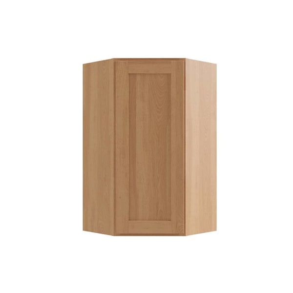 CNC Cabinetry Luxor Diagonal Corner Wall Cabinet, 24"W x 42"H, Harvest