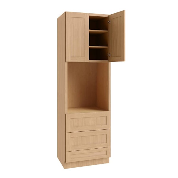 CNC Cabinetry Luxor Single Oven Cabinet, Double Door, 33"W x 84"H x 24"D Harvest