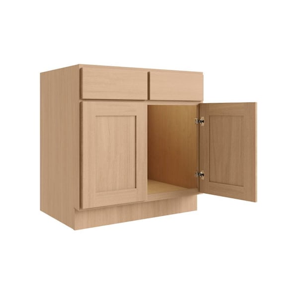 CNC Cabinetry Luxor Double Door Sink Base Cabinet, Handicap, 36"W, Harvest
