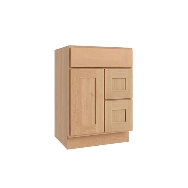 CNC Cabinetry Luxor Single Door Sink Base Cabinet, 2 Drawers, 30"W, Harvest