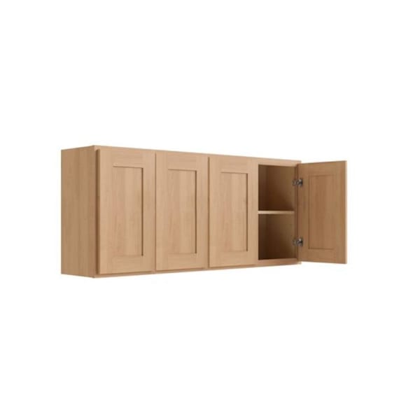 CNC Cabinetry Luxor Double Door Wall Cabinet 48"W x 24"H x 12"D, Harvest