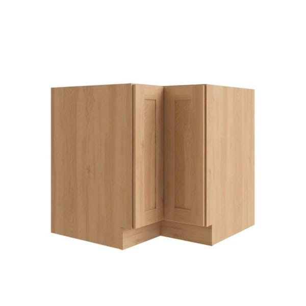 CNC Cabinetry Luxor Corner Base Cabinet With Lazy Susan, ADA, 36"W, Harvest