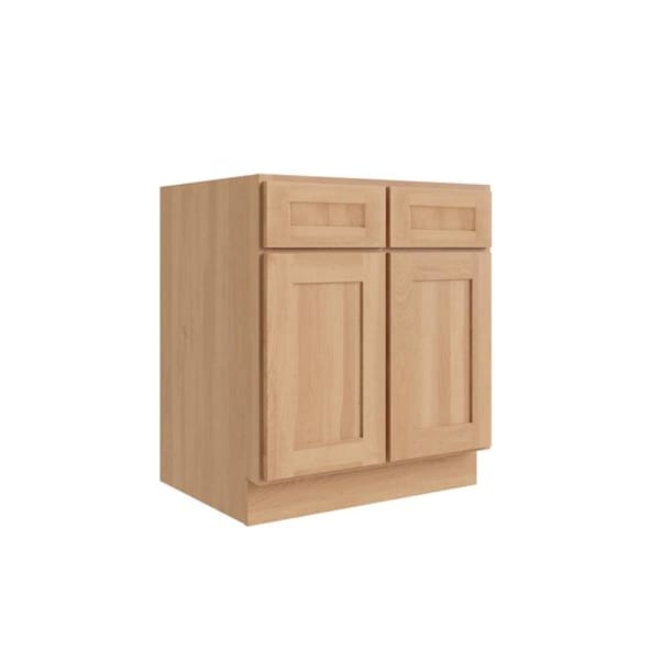 CNC Cabinetry Luxor Double Door Sink Base Cabinet, Handicap 5 Piece 33"W Harvest