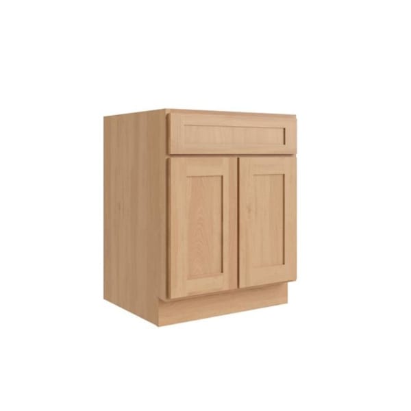 CNC Cabinetry Luxor Double Door Sink Base Cabinet, ADA, 5 Piece, 30"W, Harvest
