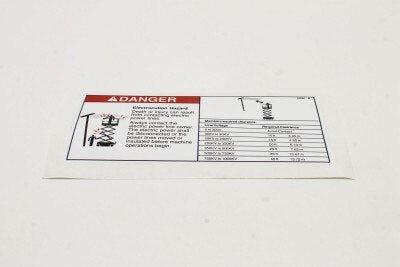 Genie Part # 43696GT – Decal, Danger, Elec Hazard, GS