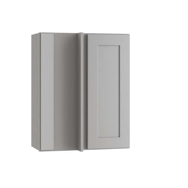 Newport 24 In. W X 12 In. D X 30 In. H Assembled Plywood Blind Wall Kitchen Cabinet In Pearl Gray With Soft Close LH
