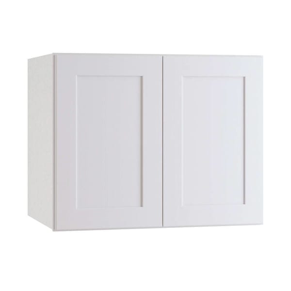 Newport 36 In. W X 24 In. D X 24 In. H Assembled Plywood Wall Bridge Kitchen Cabinet In Pacific White With Soft Close
