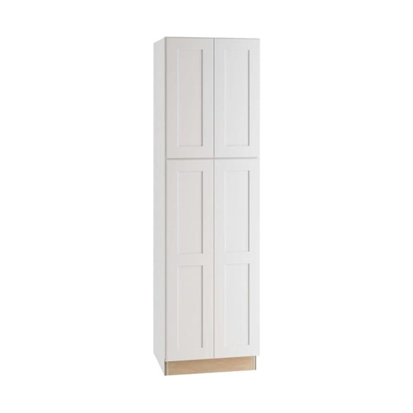 Newport 24 In. W X 24 In. D X 96 In. H Assembled Plywood Pantry Kitchen Cabinet In Pacific White With Soft Close