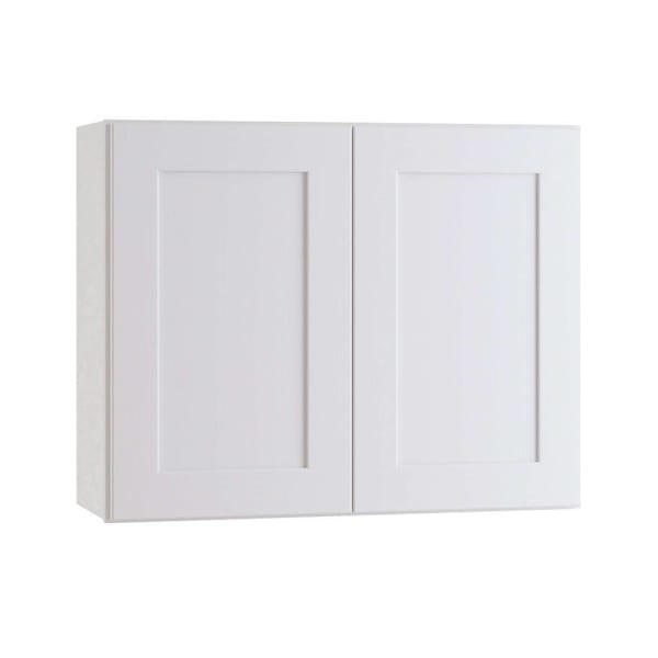 Newport 36 In. W X 12 In. D X 24 In. H Assembled Plywood Wall Bridge Kitchen Cabinet In Pacific White With Soft Close