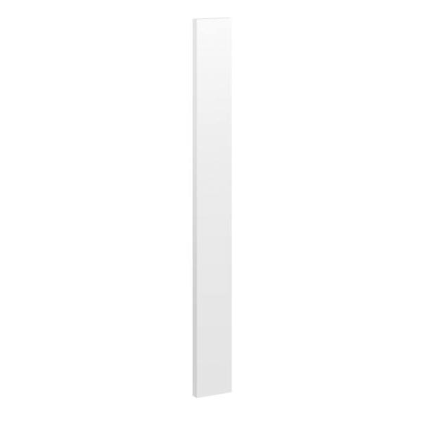 Newport 3 In. W X 0.75 In. D X 96 In. H Solid Wood Kitchen Cabinet Tall Filler In Pacific White