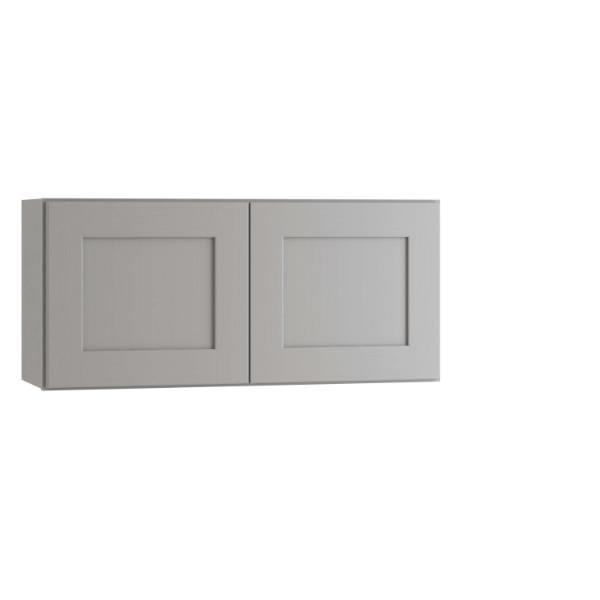 Newport 30 In. W X 12 In. D X 15 In. H Assembled Plywood Wall Bridge Kitchen Cabinet In Pearl Gray With Soft Close
