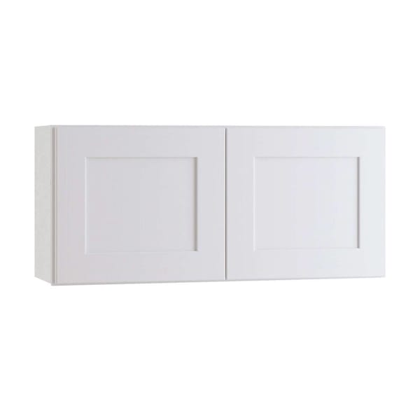 Newport 36 In. W X 12 In. D X 15 In. H Assembled Plywood Wall Bridge Kitchen Cabinet In Pacific White With Soft Close