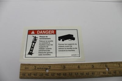 Genie Part # 44737FRGT – Decal, Danger-Tip-Ovr,Trays