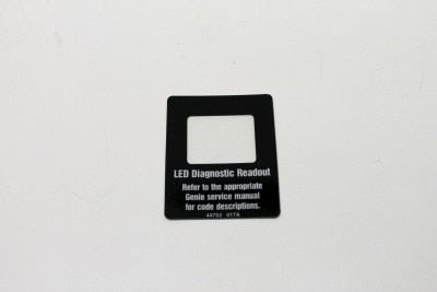 Genie Part # 44753GT – Decal, Label, Led Readout